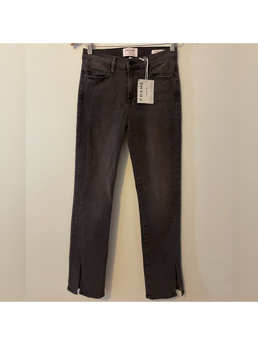 FRAME Denim Le High Straight Split Seam Jeans Colour Muddy River Size 25 NWT